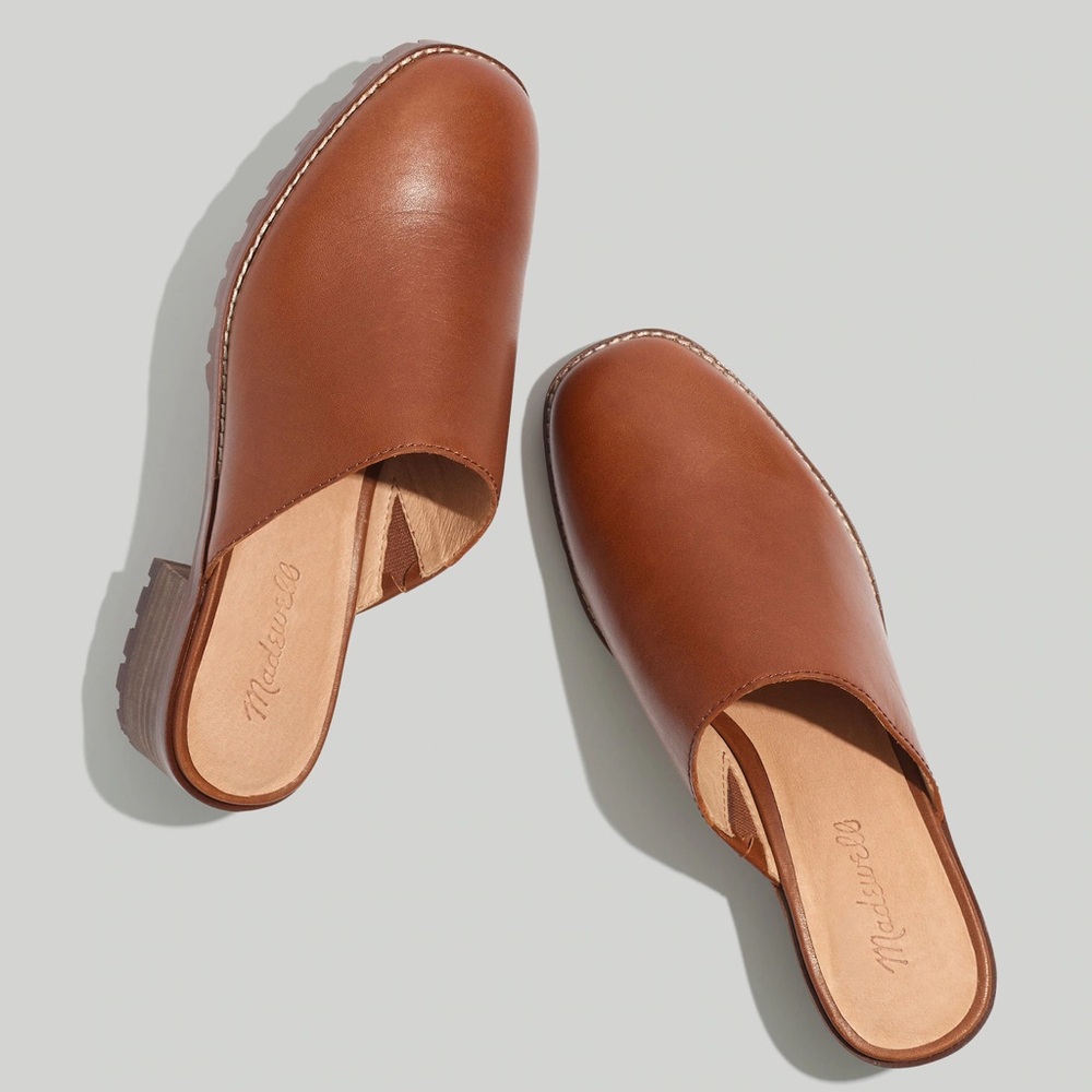 Madewell Mindy Lugsole Leather Mules - VGUC